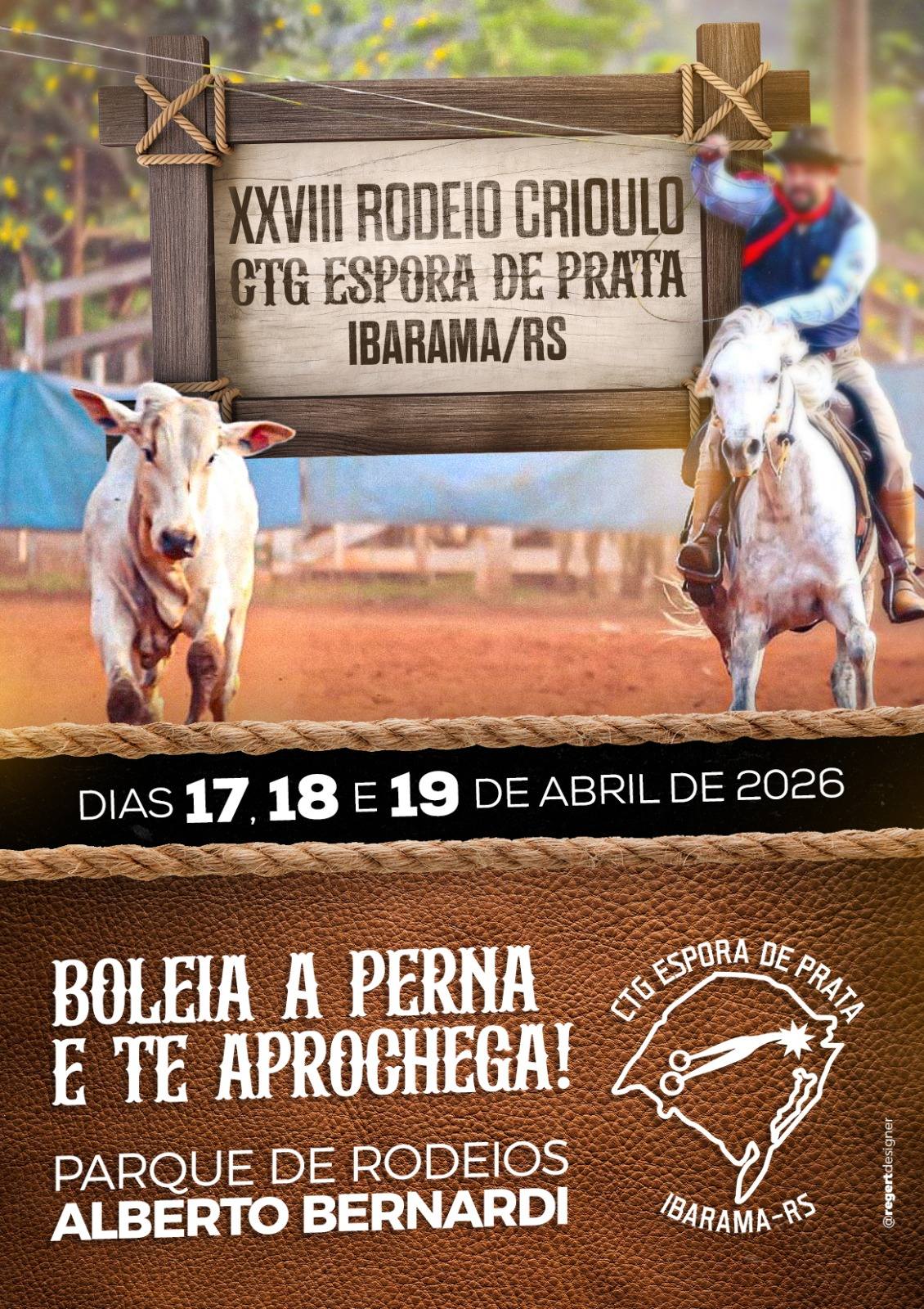 A Câmara Municipal de Ibarama convida toda a comunidade para prestigiar o XXVIII Rodeio Crioulo do CTG Espora de Prata. 200403